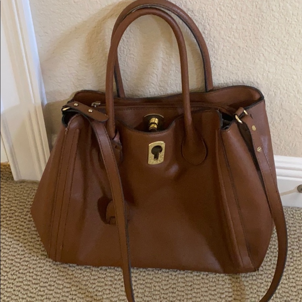London Fog Brown Tote